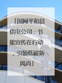 国网平和县供电公司：节能宣传在行动，引领低碳新风尚