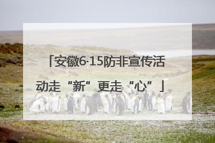安徽6·15防非宣传活动走“新”更走“心”