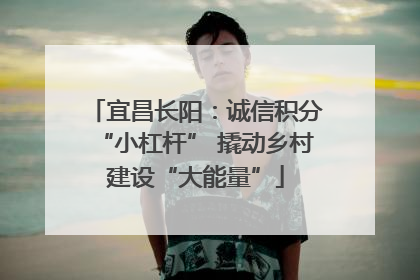 宜昌长阳：诚信积分“小杠杆” 撬动乡村建设“大能量”