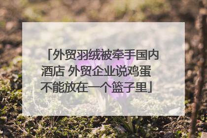 外贸羽绒被牵手国内酒店 外贸企业说鸡蛋不能放在一个篮子里