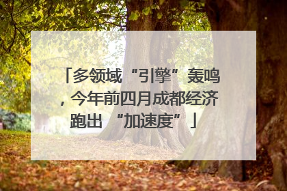 多领域“引擎”轰鸣，今年前四月成都经济跑出 “加速度”