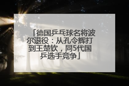 德国乒乓球名将波尔退役：从孔令辉打到王楚钦，同5代国乒选手竞争