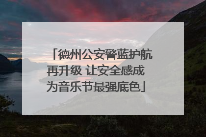 德州公安警蓝护航再升级 让安全感成为音乐节最强底色