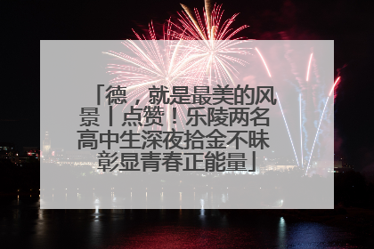 德，就是最美的风景丨点赞！乐陵两名高中生深夜拾金不昧 彰显青春正能量
