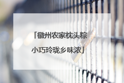 徽州农家枕头粽 小巧玲珑乡味浓