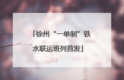 徐州“一单制”铁水联运班列首发