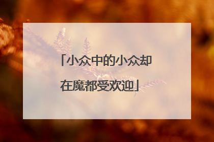 小众中的小众却在魔都受欢迎