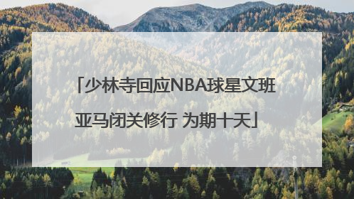 少林寺回应NBA球星文班亚马闭关修行 为期十天