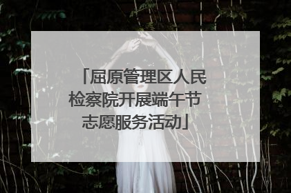 屈原管理区人民检察院开展端午节志愿服务活动