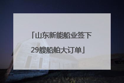 山东新能船业签下29艘船舶大订单