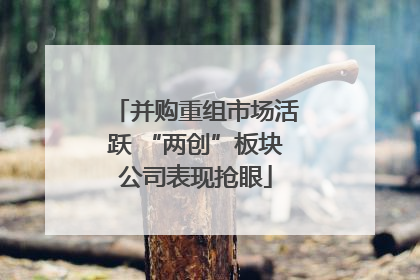 并购重组市场活跃 “两创”板块公司表现抢眼