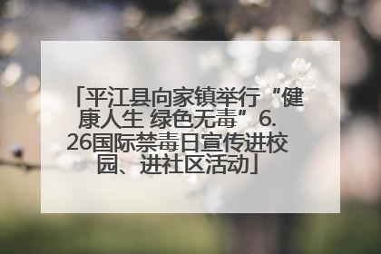 平江县向家镇举行“健康人生 绿色无毒”6.26国际禁毒日宣传进校园、进社区活动