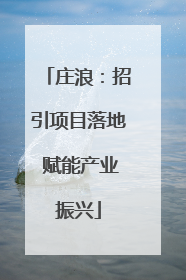 庄浪：招引项目落地 赋能产业振兴