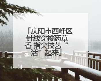 庆阳市西峰区 针线穿梭药草香 指尖技艺“活”起来