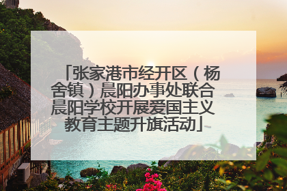 张家港市经开区（杨舍镇）晨阳办事处联合晨阳学校开展爱国主义教育主题升旗活动