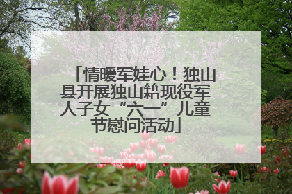情暖军娃心！独山县开展独山籍现役军人子女“六一”儿童节慰问活动