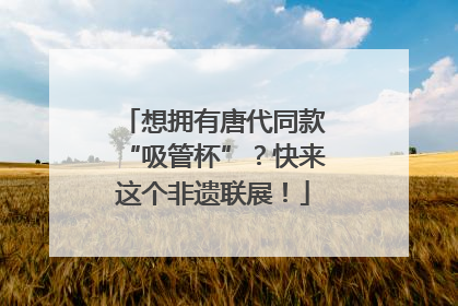 想拥有唐代同款“吸管杯”？快来这个非遗联展！