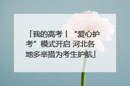 我的高考丨“爱心护考”模式开启 河北各地多举措为考生护航