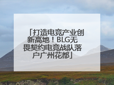 打造电竞产业创新高地！BLG无畏契约电竞战队落户广州花都