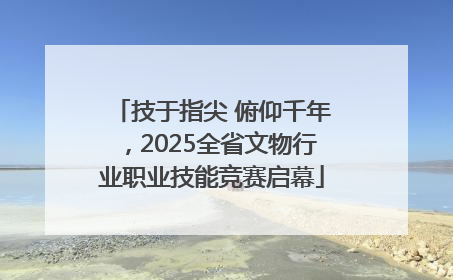 技于指尖 俯仰千年，2025全省文物行业职业技能竞赛启幕