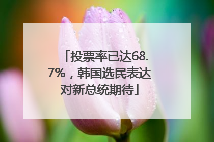 投票率已达68.7%，韩国选民表达对新总统期待