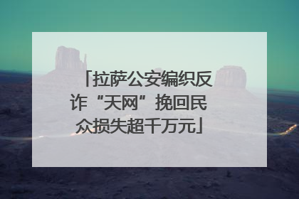 拉萨公安编织反诈“天网”挽回民众损失超千万元