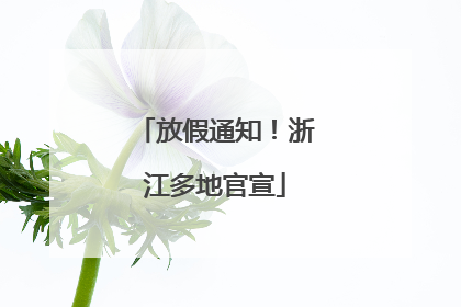 放假通知！浙江多地官宣
