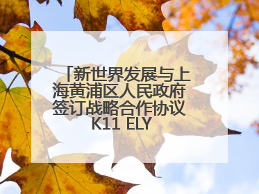 新世界发展与上海黄浦区人民政府签订战略合作协议 K11 ELYSEA璀璨启幕