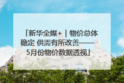 新华全媒+｜物价总体稳定 供需有所改善——5月份物价数据透视