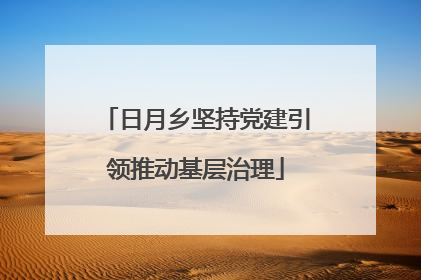 日月乡坚持党建引领推动基层治理