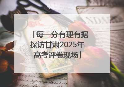 每一分有理有据 探访甘肃2025年高考评卷现场
