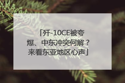 歼-10CE被夸爆、中东冲突何解？来看东亚地区心声