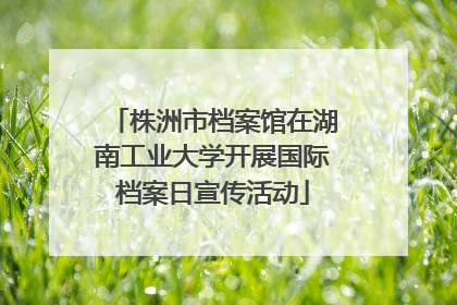 株洲市档案馆在湖南工业大学开展国际档案日宣传活动