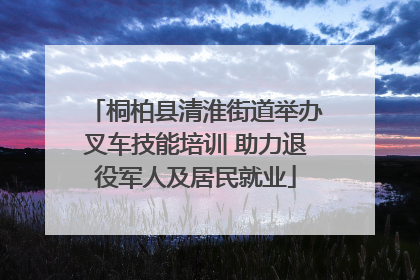 桐柏县清淮街道举办叉车技能培训 助力退役军人及居民就业