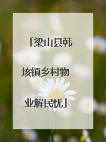梁山县韩垓镇乡村物业解民忧