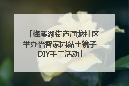 梅溪湖街道润龙社区举办怡智家园黏土镜子DIY手工活动