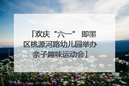欢庆“六一” 即墨区桃源河路幼儿园举办亲子趣味运动会