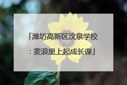 潍坊高新区汶泉学校：麦浪里上起成长课