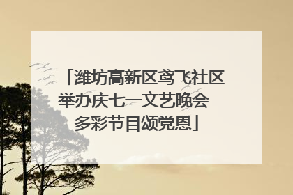 潍坊高新区鸢飞社区举办庆七一文艺晚会 多彩节目颂党恩