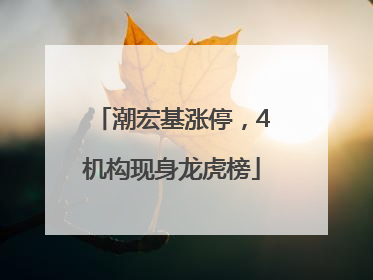 潮宏基涨停，4机构现身龙虎榜