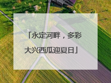 永定河畔，多彩大兴西瓜迎夏日