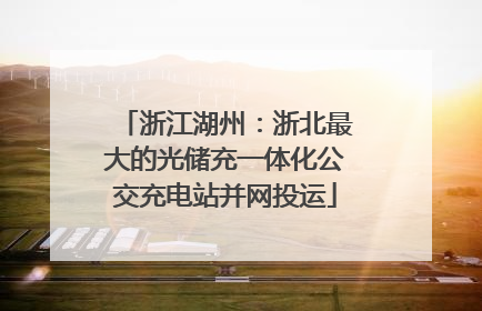 浙江湖州：浙北最大的光储充一体化公交充电站并网投运