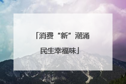 消费“新”潮涌 民生幸福味