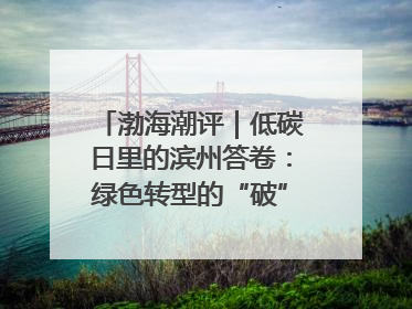 渤海潮评｜低碳日里的滨州答卷：绿色转型的“破”与“立”