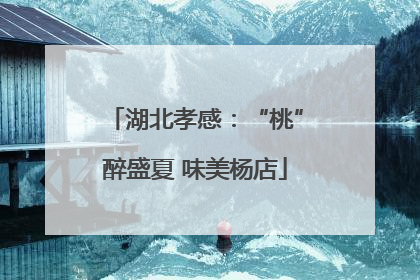 湖北孝感：“桃”醉盛夏 味美杨店