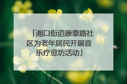 湘口街道康泰路社区为老年居民开展音乐疗愈坊活动