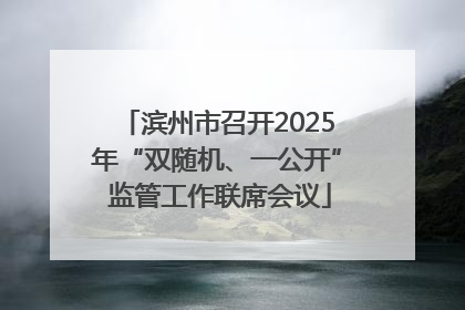 滨州市召开2025年“双随机、一公开” 监管工作联席会议