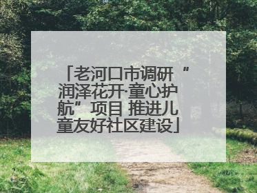 老河口市调研“润泽花开·童心护航”项目 推进儿童友好社区建设