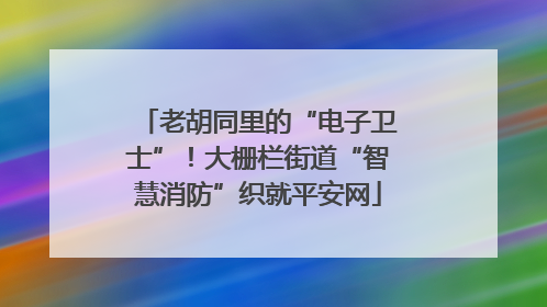 老胡同里的“电子卫士”！大栅栏街道“智慧消防”织就平安网