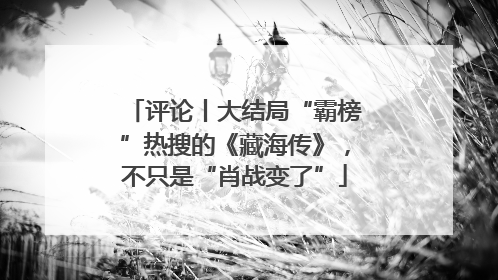 评论丨大结局“霸榜”热搜的《藏海传》，不只是“肖战变了”